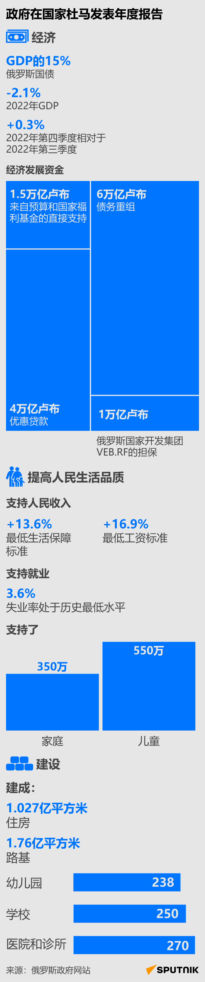 俄罗斯联邦政府在国家杜马发布年度报告 - 俄罗斯卫星通讯社