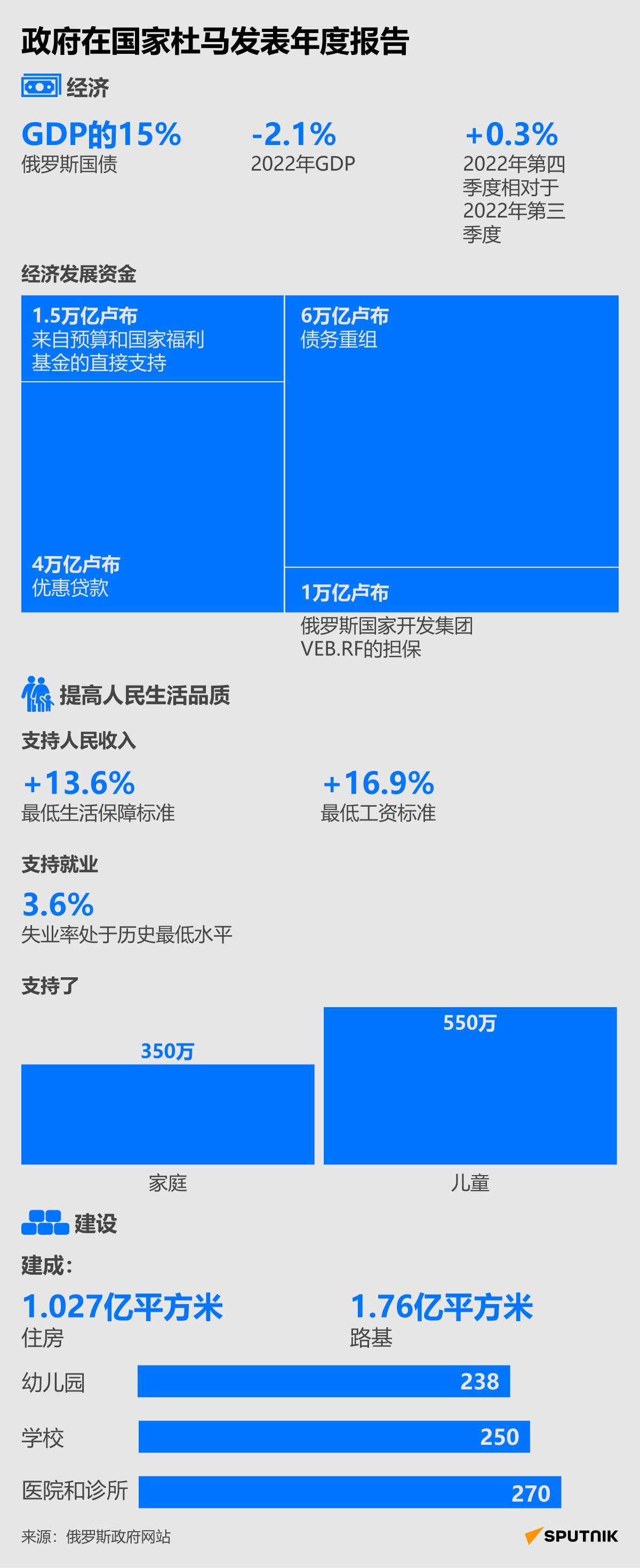 俄罗斯联邦政府在国家杜马发布年度报告 - 俄罗斯卫星通讯社