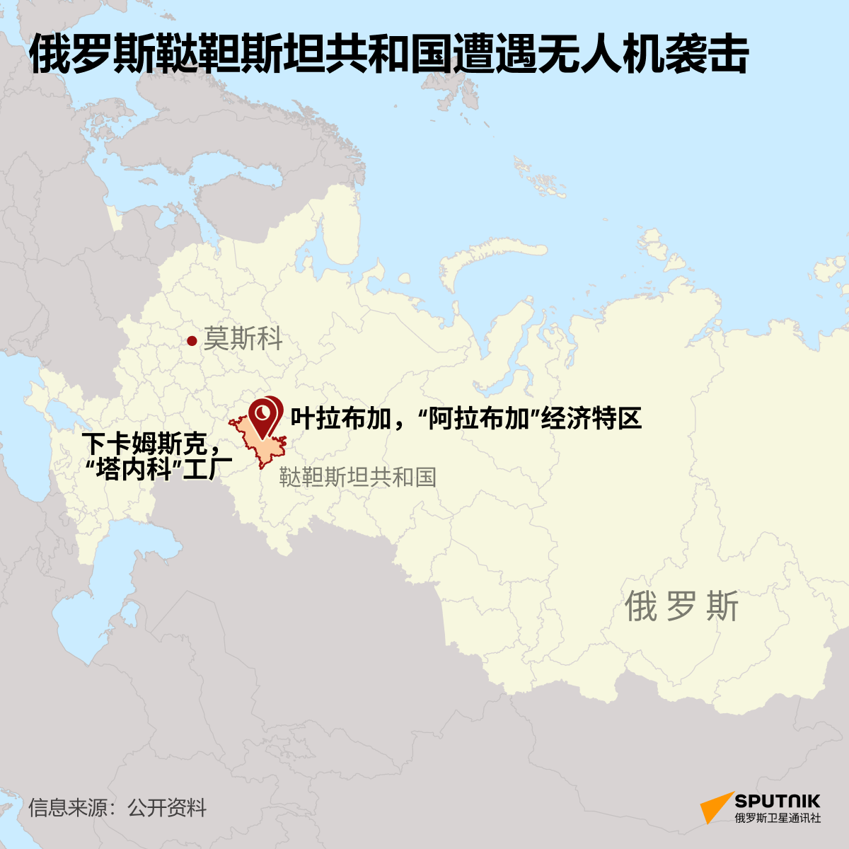 俄罗斯鞑靼斯坦共和国遭遇无人机袭击 - 俄罗斯卫星通讯社