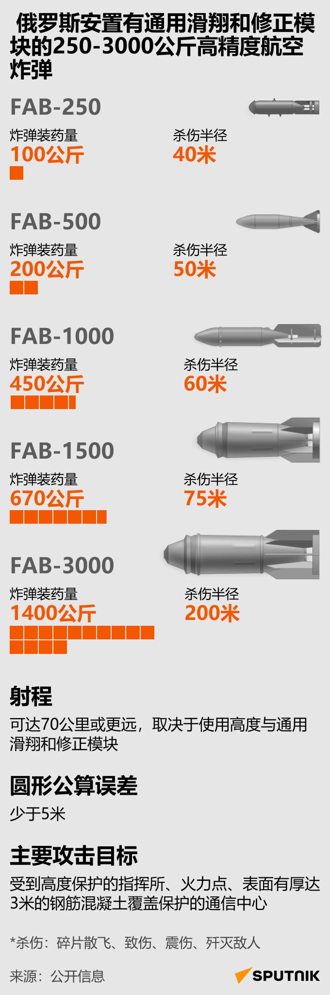  俄罗斯安置有通用滑翔和修正模块的250-3000公斤高精度航空炸弹 - 俄罗斯卫星通讯社