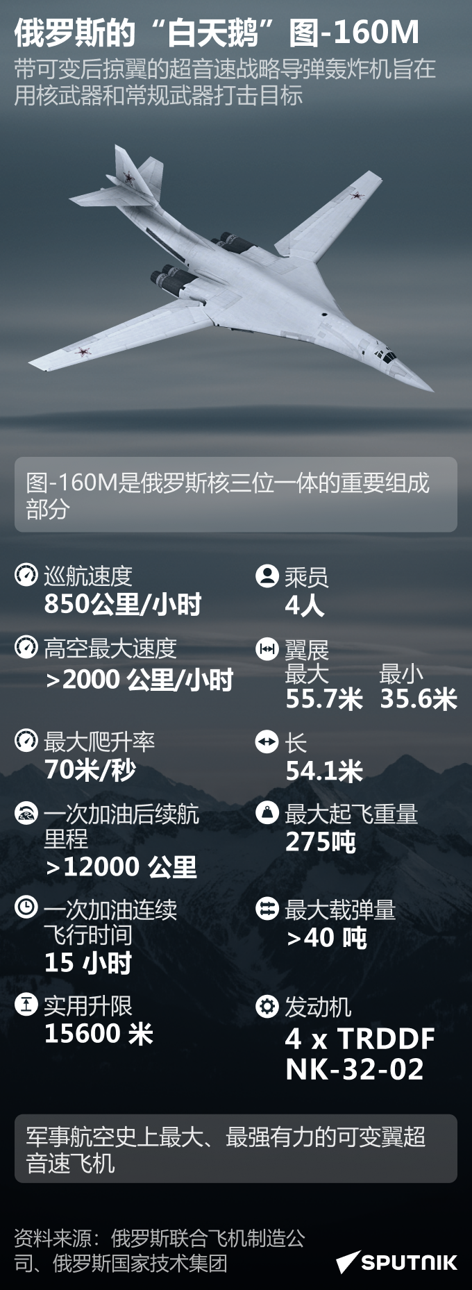 图-160：俄罗斯的“白天鹅” - 俄罗斯卫星通讯社