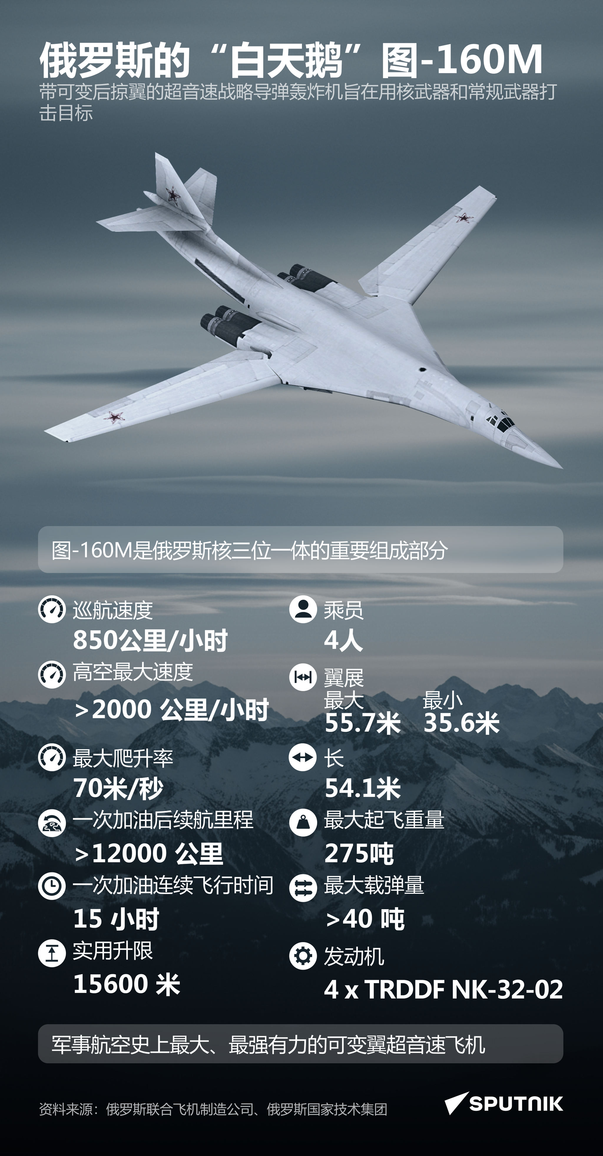 图-160：俄罗斯的“白天鹅” - 俄罗斯卫星通讯社