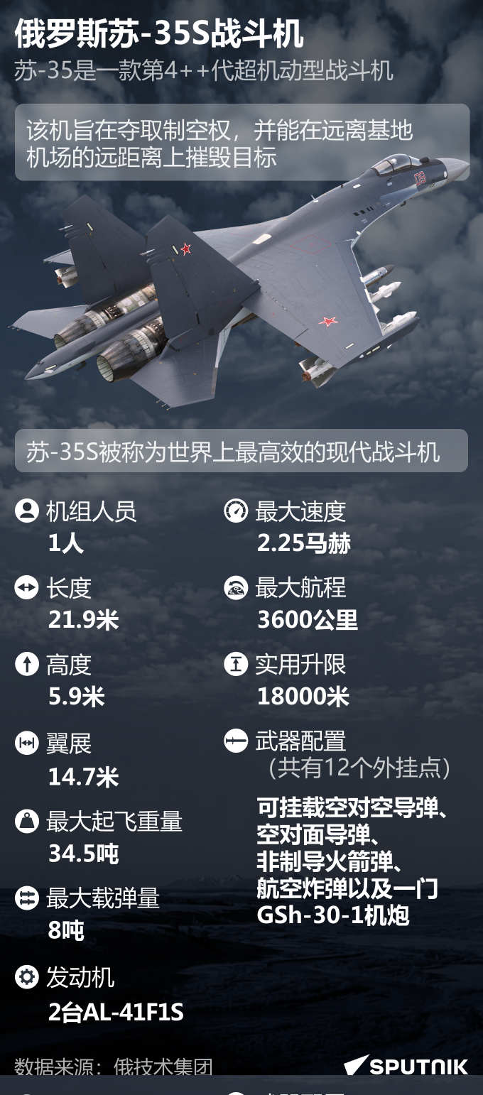 苏-35S：俄罗斯最高效战斗机 - 俄罗斯卫星通讯社
