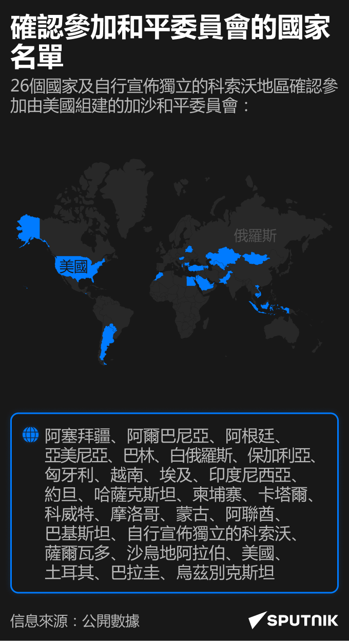 26國確認參加加沙和平委員會 - 俄羅斯衛星通訊社