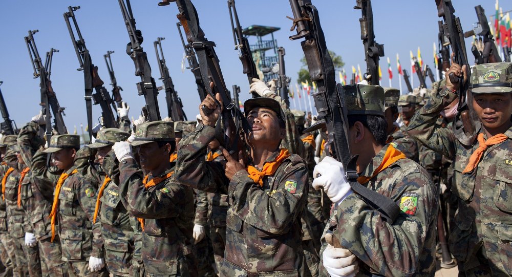 缅甸南坎武装图片