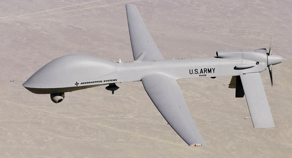 美国灰鹰无人攻击机(mq-1c grey eagle)