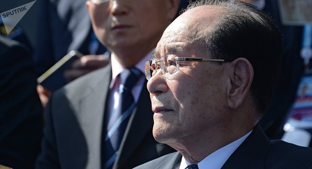 金永南前往拉美途中在北京停留