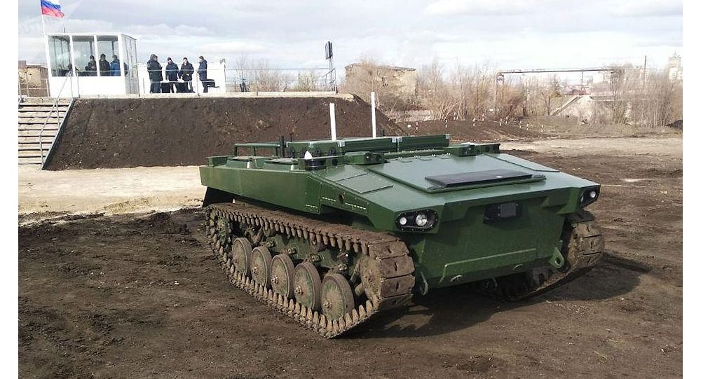 前景研究基金首次展示俄罗斯战斗机器人如何对靶标射击