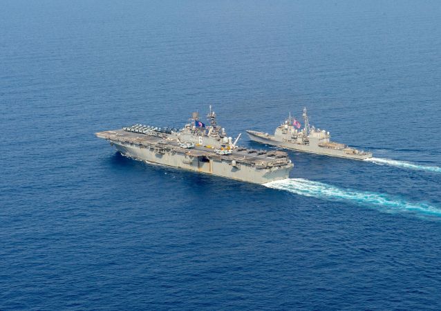 美国海军从阿拉伯海一船只上查获俄中两国制造的武器�S后�色大�