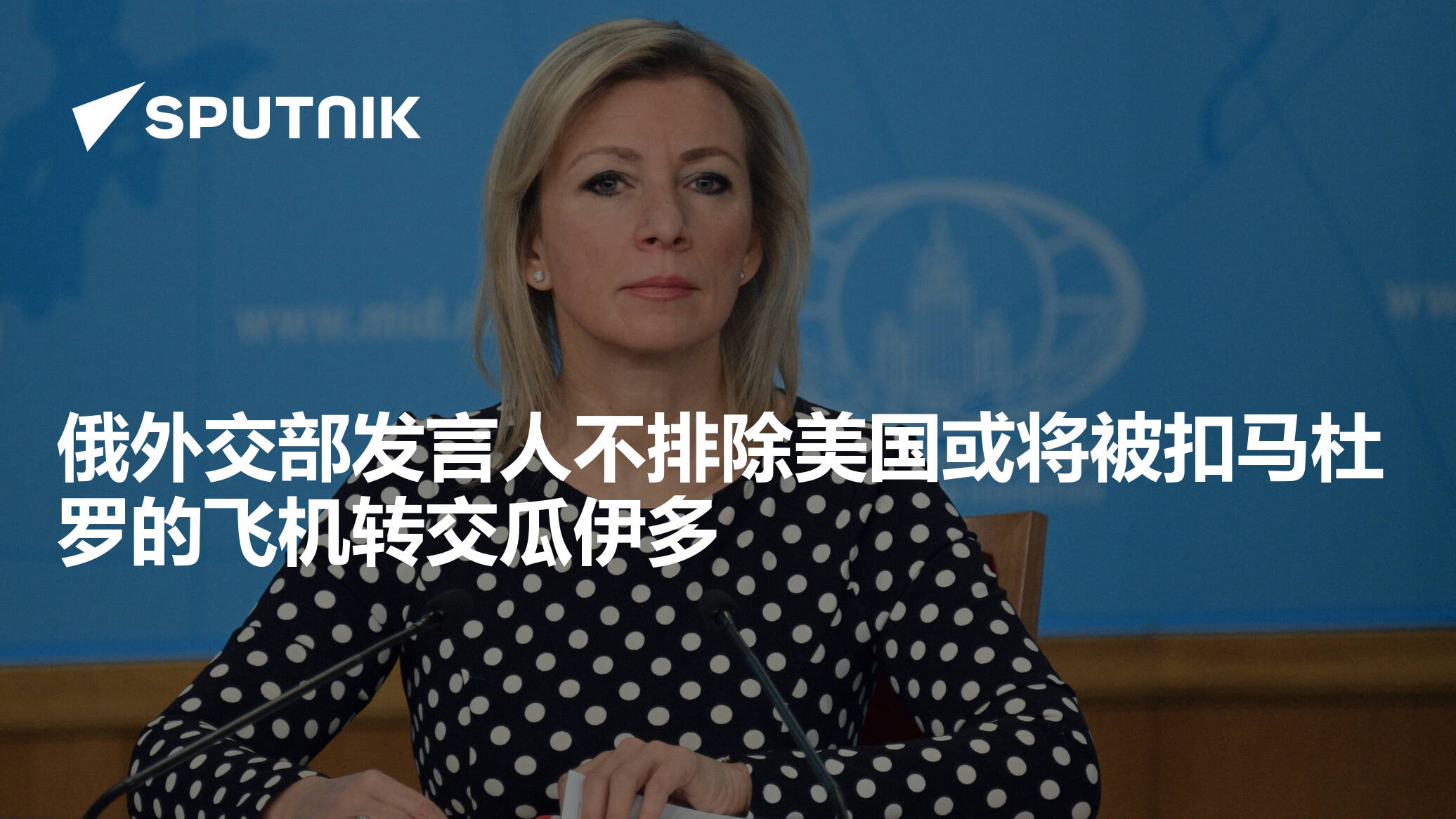 俄外交部发言人不排除美国或将被扣马杜罗的飞机转交瓜伊多 - 2024年9月3日, 俄罗斯卫星通讯社