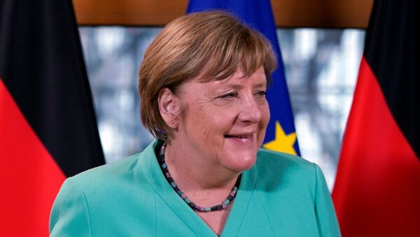 Канцлер Германии Ангела Меркель во время встречи в Брюсселе  - 俄罗斯卫星通讯社