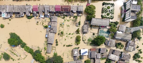 Затопленная деревня в китайской провинции Цзянси - 俄罗斯卫星通讯社