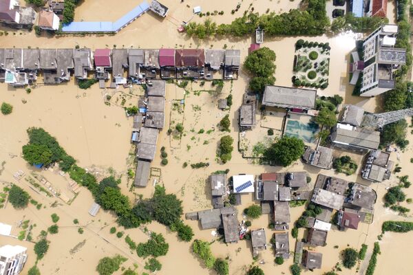 Затопленная деревня в китайской провинции Цзянси - 俄羅斯衛星通訊社