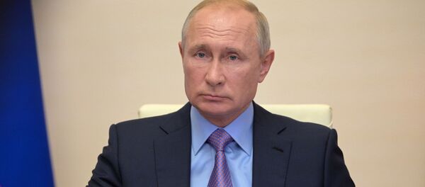 16 июля 2020. Президент РФ Владимир Путин проводит в режиме видеоконференции совещание по федеральному бюджету на 2021 год и на плановый период 2022 и 2023 годов. - 俄羅斯衛星通訊社