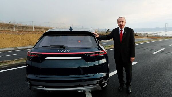 Президент Турции Р. Т. Эрдоган представляет первый отечественный электромобиль TOGG - 俄羅斯衛星通訊社