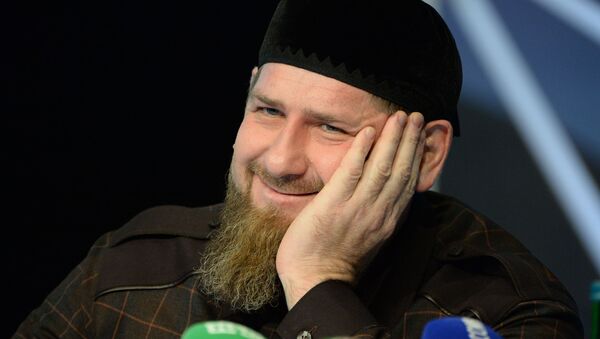 Глава Чеченской Республики Рамзан Кадыров на пресс-конференции в студии телеканала Грозный - 俄羅斯衛星通訊社