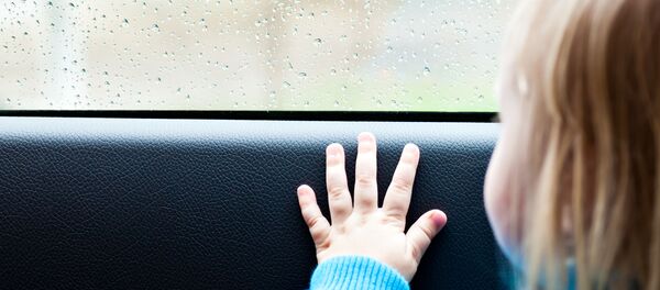 Девочка в машине смотрит в окно - 俄羅斯衛星通訊社