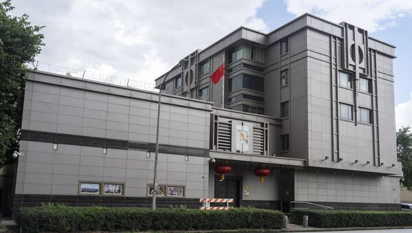 Здание консульства Китая в Хьюстоне - 俄罗斯卫星通讯社