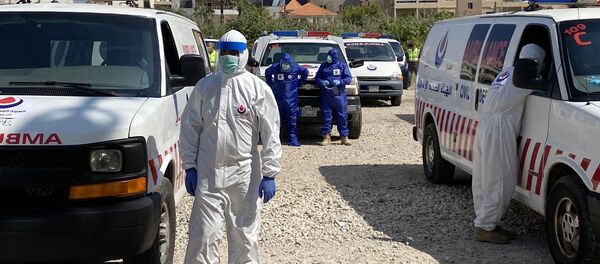 Члены мобилизованных, в рамках программы оказания помощи минздраву Ливана для борьбы с коронавирусом - 俄罗斯卫星通讯社