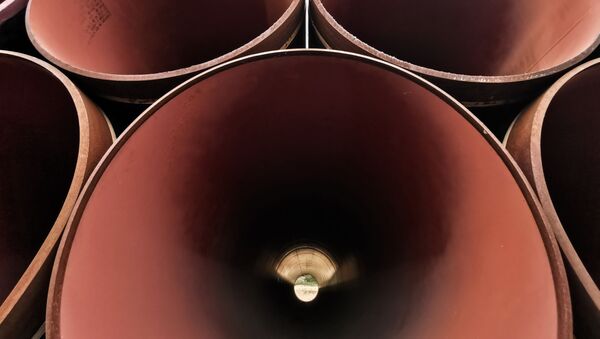  Трубы на наземном стыковочном пункте газопровода Северный поток-2 в Любмине - 俄罗斯卫星通讯社