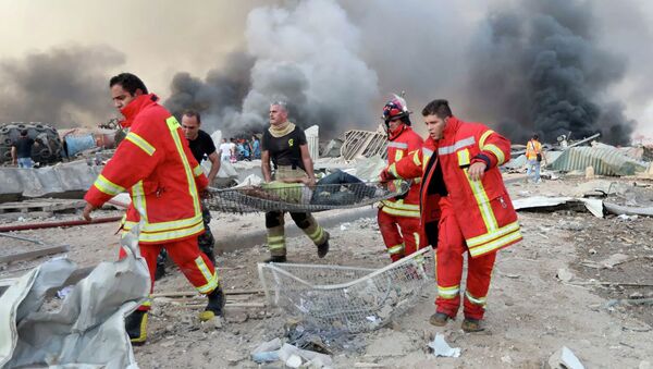 媒体：贝鲁特省长称10名救援人员在港口爆炸后牺牲 - 俄罗斯卫星通讯社