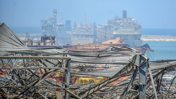 Вид на порт Бейрута после взрыва - 俄羅斯衛星通訊社