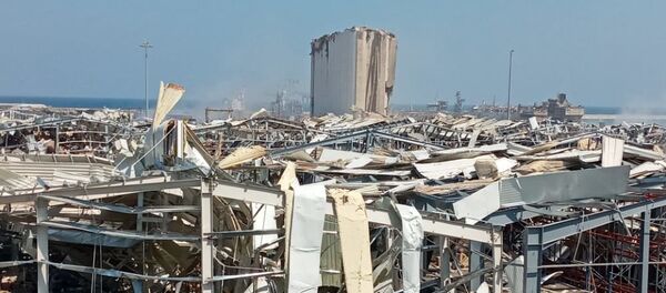 Вид на порт Бейрута после взрыва - 俄羅斯衛星通訊社