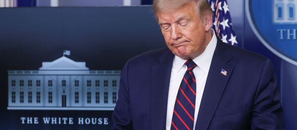 Президент США Дональд Трамп в Белом доме  - 俄罗斯卫星通讯社