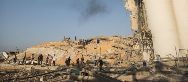 Разрушенное здание элеватора в порту Бейрута. - 俄罗斯卫星通讯社