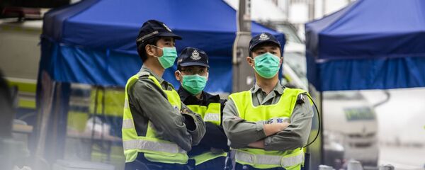 Полицейские в Гонконге, Китай - 俄罗斯卫星通讯社