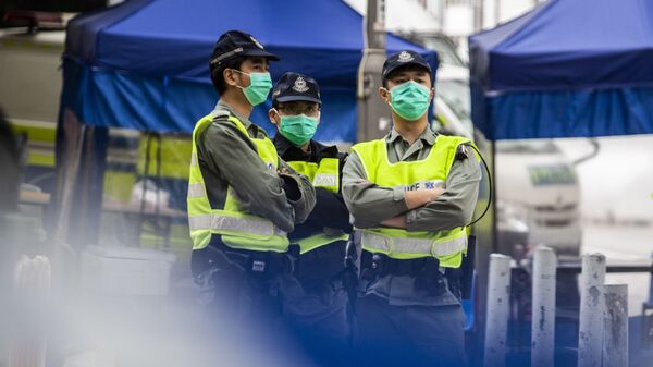 Полицейские в Гонконге, Китай - 俄罗斯卫星通讯社