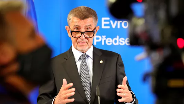 Премьер-министр Чехии Андрей Бабиш во время саммита Совета ЕС в Брюсселе, Бельгия  - 俄羅斯衛星通訊社