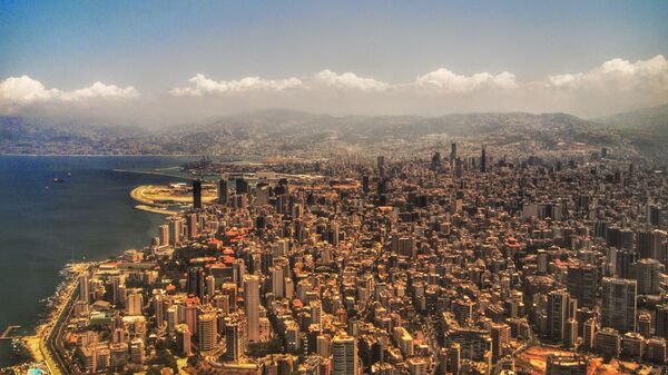 Вид на Бейрут из самолета  - 俄羅斯衛星通訊社