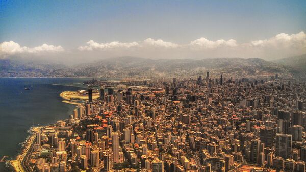 Вид на Бейрут из самолета  - 俄羅斯衛星通訊社