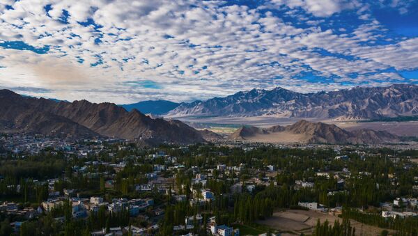 A general view shows the city of Leh in the union territory of Ladakh - 俄羅斯衛星通訊社