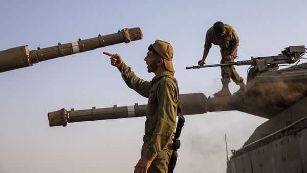 Израильские солдаты на контролируемых Израилем Голанских высотах - 俄羅斯衛星通訊社