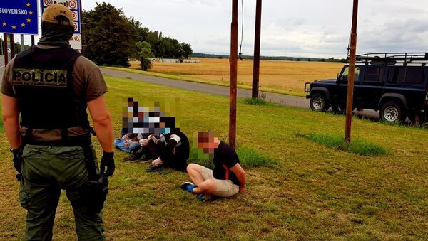 Задержание полицией нелегальных мигрантов в Словакии - 俄羅斯衛星通訊社