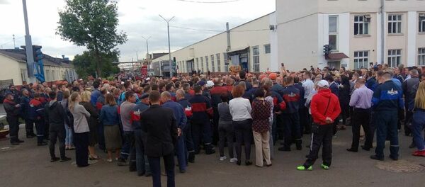 Акция работников заводов БелАЗ и МАЗ в Минске - 俄羅斯衛星通訊社