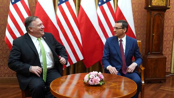 Госсекретарь США Майк Помпео и премьер-министр Польши Матеуш Моравецкий на встрече в Варшаве, Польша - 俄罗斯卫星通讯社