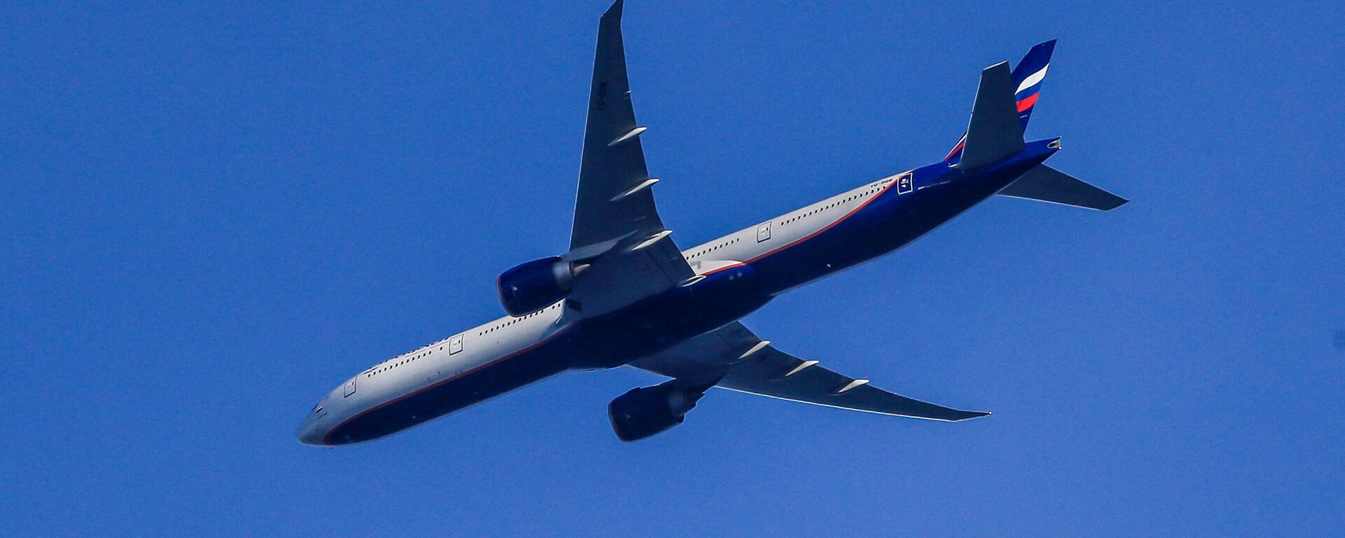Самолет Boeing 777-3MO в небе над Москвой. - 俄罗斯卫星通讯社, 1920, 29.01.2021