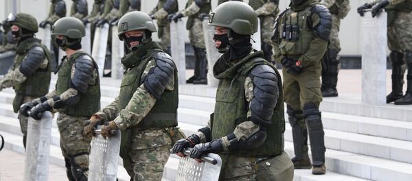 Военнослужащие на акции протеста в Минске. Военнослужащие на акции протеста в Минске. - 俄罗斯卫星通讯社