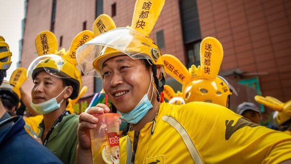 Доставщики еды Meituan Доставщики еды Meituan - 俄羅斯衛星通訊社