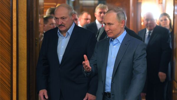 Президент РФ Владимир Путин и президент Белоруссии Александр Лукашенко - 俄罗斯卫星通讯社