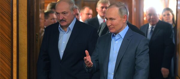 Президент РФ Владимир Путин и президент Белоруссии Александр Лукашенко - 俄罗斯卫星通讯社