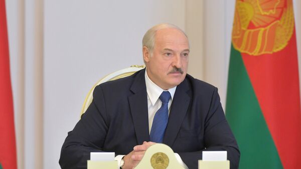 Президент Белоруссии Александр Лукашенко во время выступления в Совете безопасности в Минске - 俄羅斯衛星通訊社