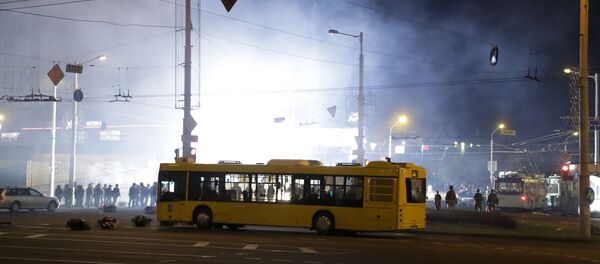 Протесты и беспорядки в Минске после президентских выборов - 俄罗斯卫星通讯社