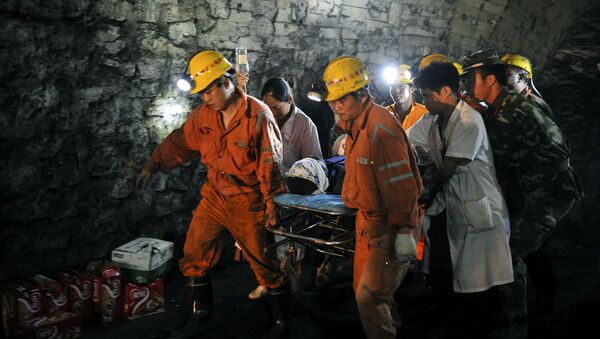 Китайские спасатели на месте взрыва в шахте. Архивное фото  - 俄羅斯衛星通訊社