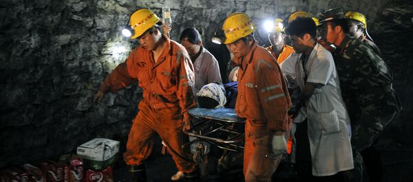 Китайские спасатели на месте взрыва в шахте. Архивное фото  - 俄罗斯卫星通讯社