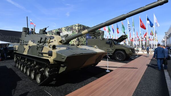 Легкий плавающий танк Спрут-СДМ1сна выставке вооружений Международного военно-технического форума (МВТФ) Армия-2020 - 俄羅斯衛星通訊社