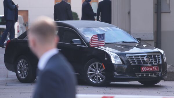 Заместитель госсекретаря США Стивен Биган прибывает в гостевой дом МИД России в Москве, Россия. - 俄罗斯卫星通讯社
